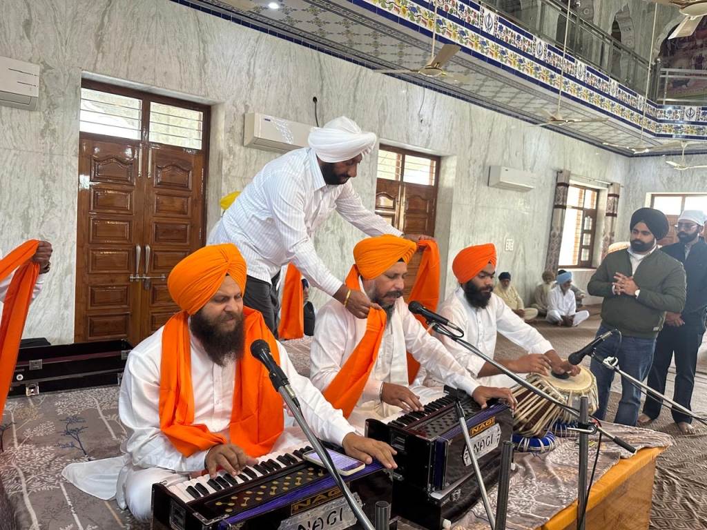 Kirtan Darbar organized at Gurdwara Sahib Village Mote Majra dedicated to the 350th martyrdom anniversary of Sri Guru Tegh Bahadur Ji
